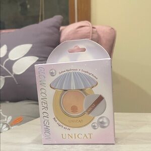 NEW! UNICAT SHELL Glow Cover Cushion with Radiant Finish~ Cool vanilla